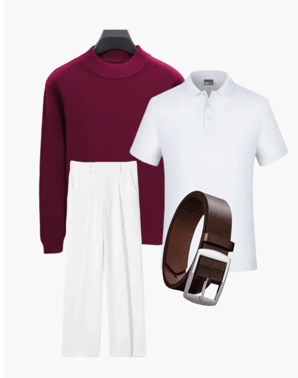 The Burgundy Knit Set - Venora