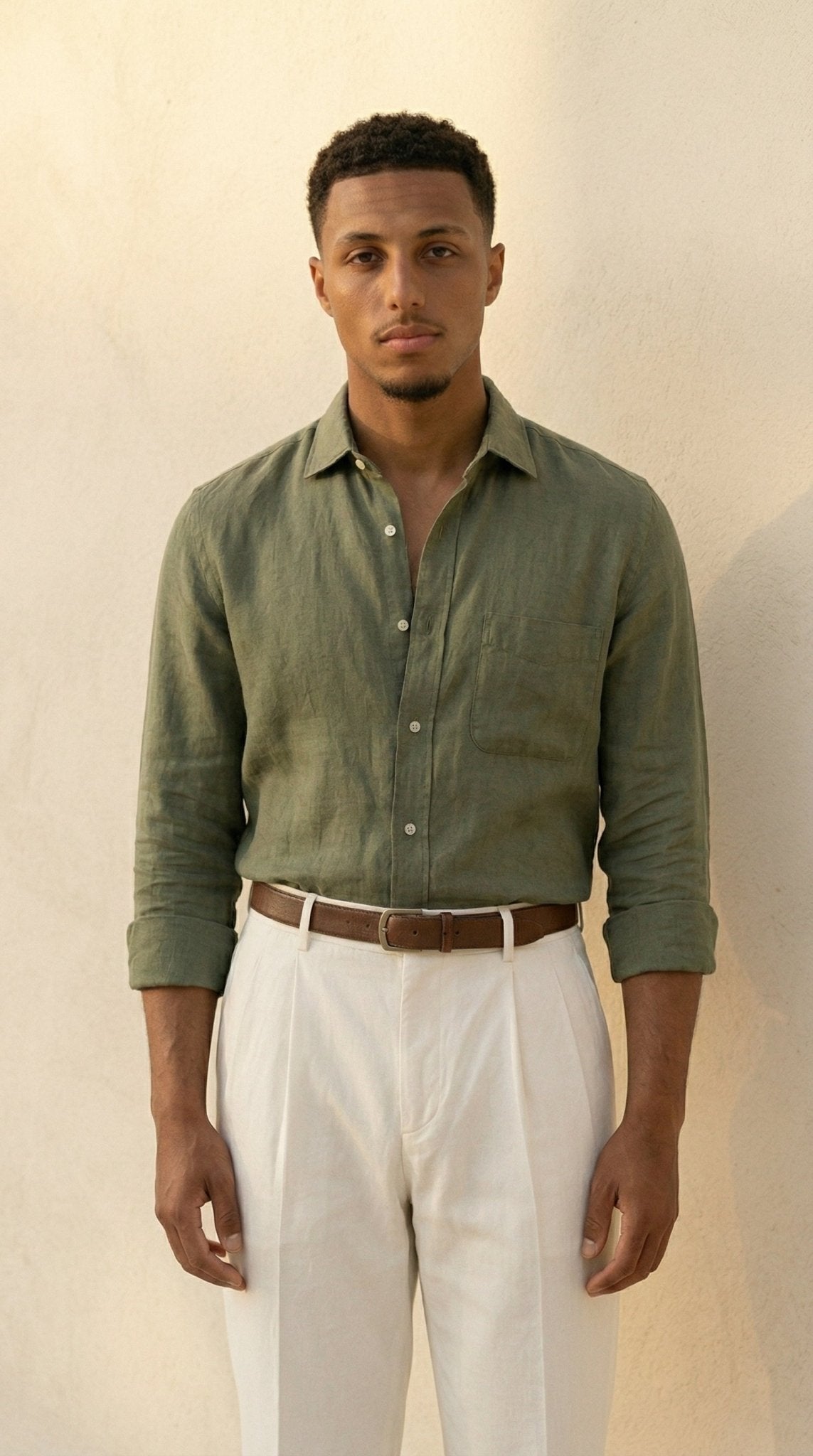 The Olive Linen Set - Venora